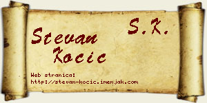 Stevan Kočić vizit kartica